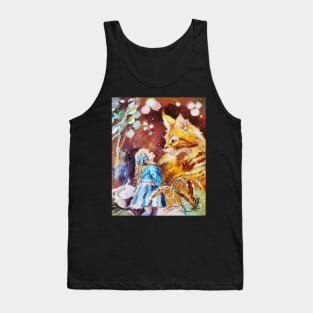 Alice in Wonderland and big Maine Coon Cat Tank Top